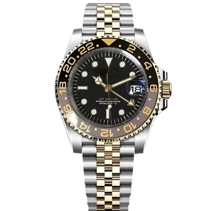 Sapphire Glass Luxury Men's Watch – Automatic Mechanical Designer Sports Watch with Stainless Steel Body & Water-Resistance