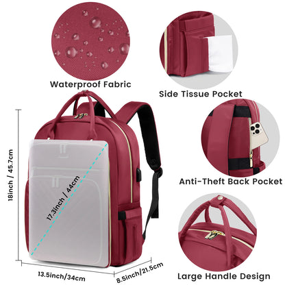 Women's 15.6-Inch Laptop Backpack - Stylish Work, Travel, and School Bag | Large Casual Sports & Business Backpack Selin