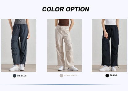 Women Casual Sports Straight Wide Leg Cargo Jogging Pants Workout Fitness Women's Joggers