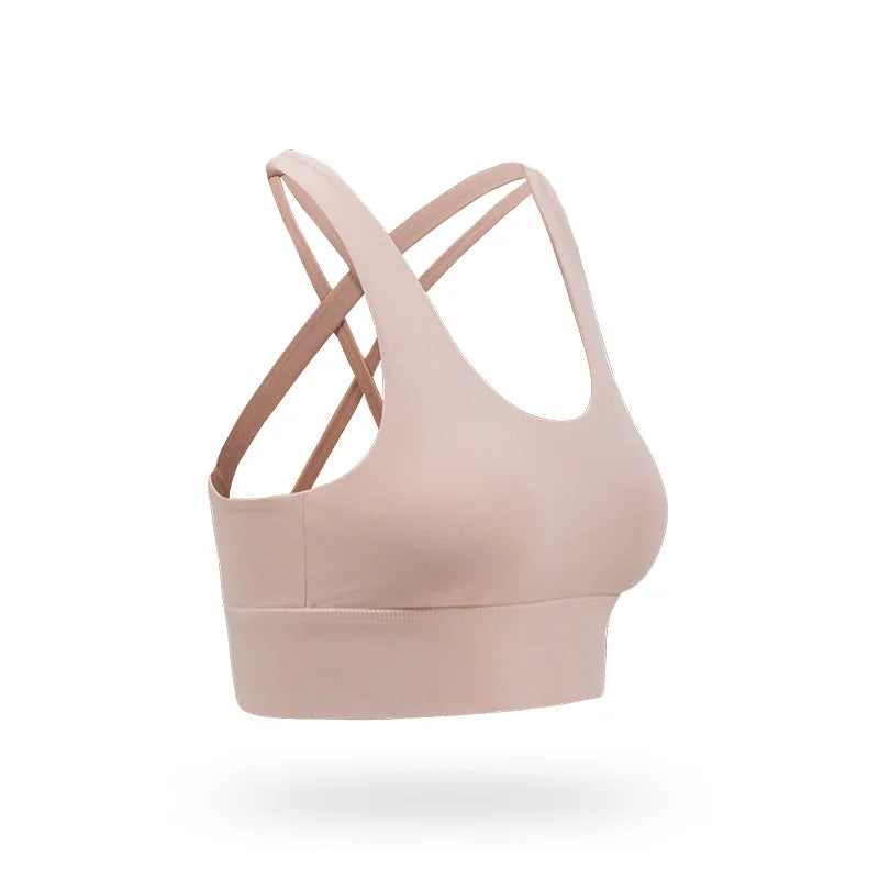 Adjustable Buckle High-Impact Sports Bra | Shock-Absorbing Fitness Yoga Bra with Padded Support for Women