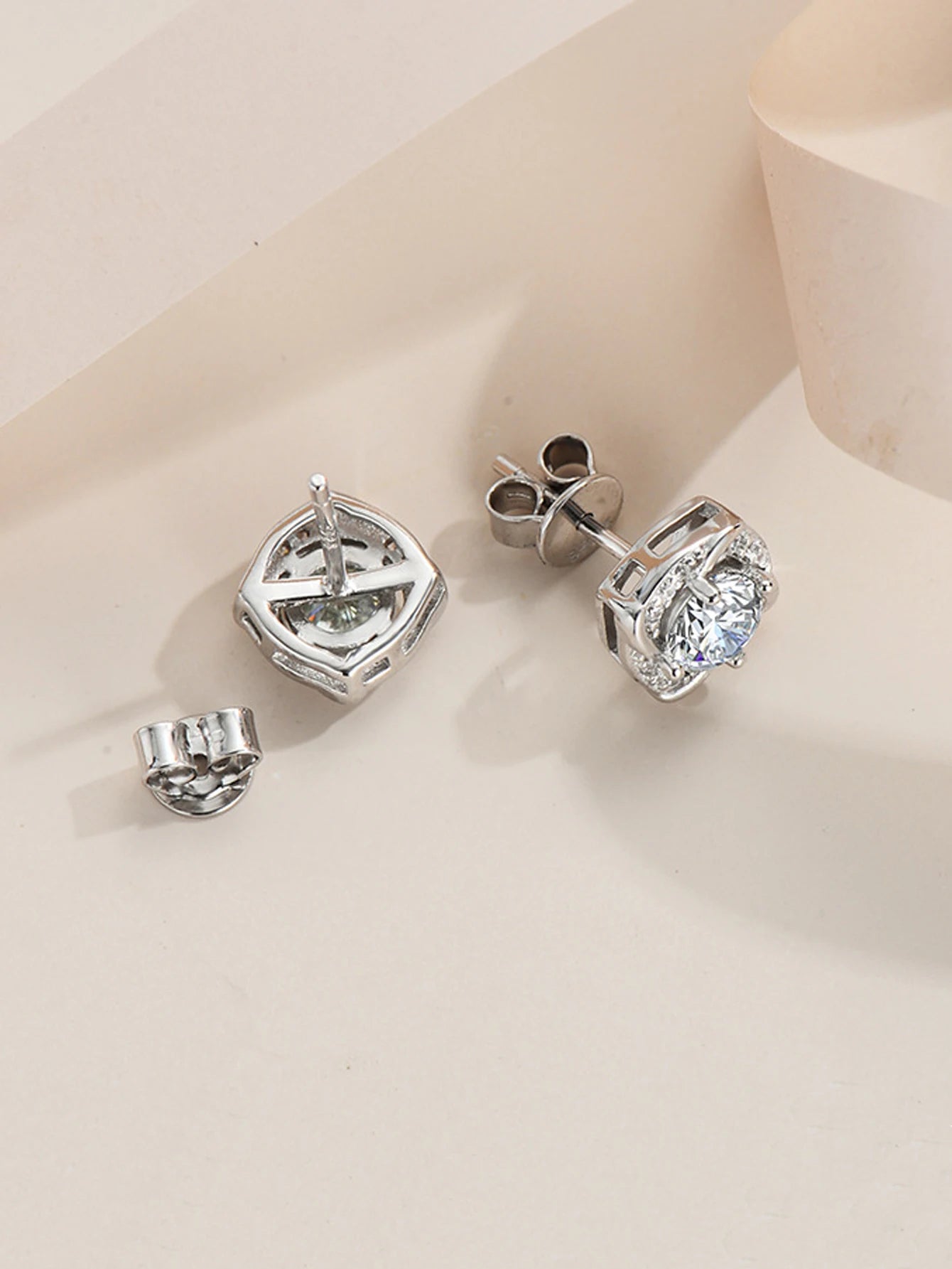 Sterling Silver Windmill Earrings – Moissanite Diamond Wedding Jewelry for Women, Elegant Special Occasion Accessories Nica