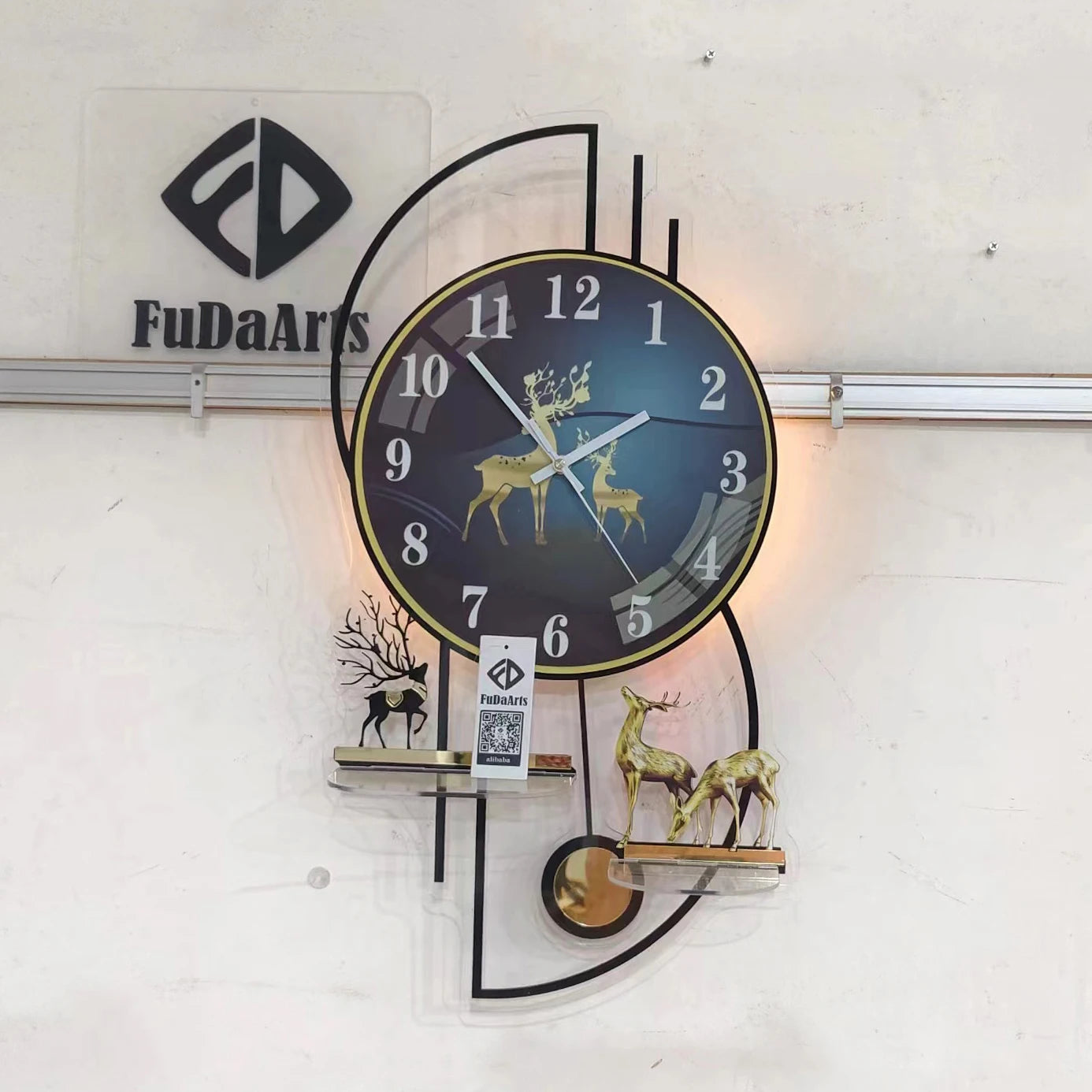 Modern LED Wall Clock with Night Light – Decorative Hanging Clock for Living Room, Home, Office