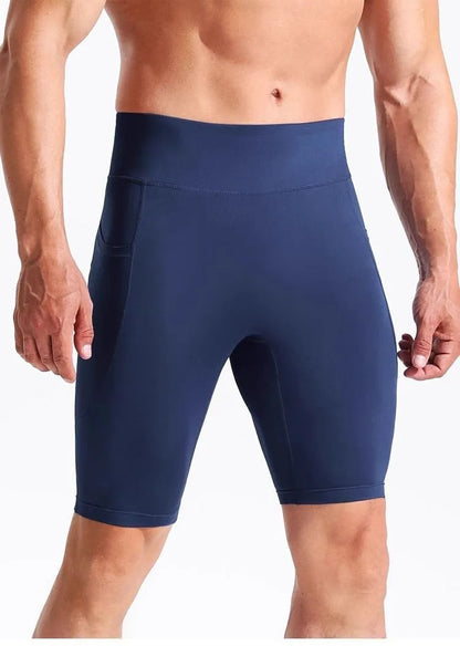 Men’s Quick‑Dry Compression Basketball Shorts – Ice Silk Running & Marathon Shorts with Back Pocket John Ray