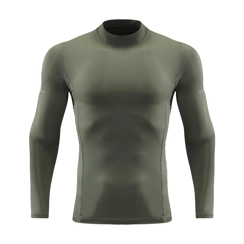 Men's Slim Fit Long Sleeve Compression T-Shirt – 190 GSM Sporty Gym Running Top Ken