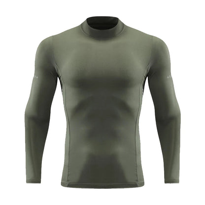 Men's Slim Fit Long Sleeve Compression T-Shirt – 190 GSM Sporty Gym Running Top Ken
