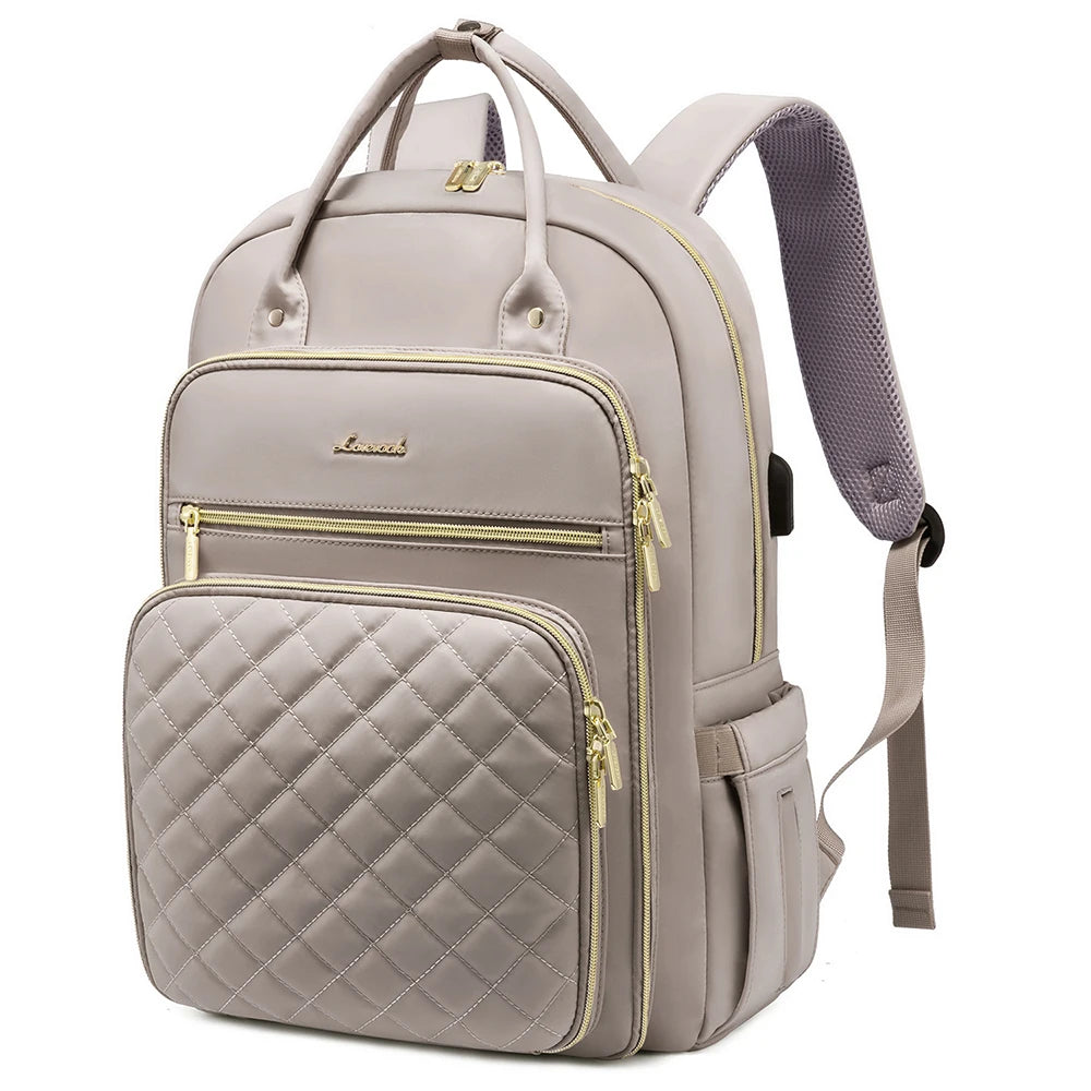 LOVEVOOK Fashion Travel Backpack | Water-Resistant, Multi-Pocket College Bookbag for Women, Fits 15.6" & 17" Laptops