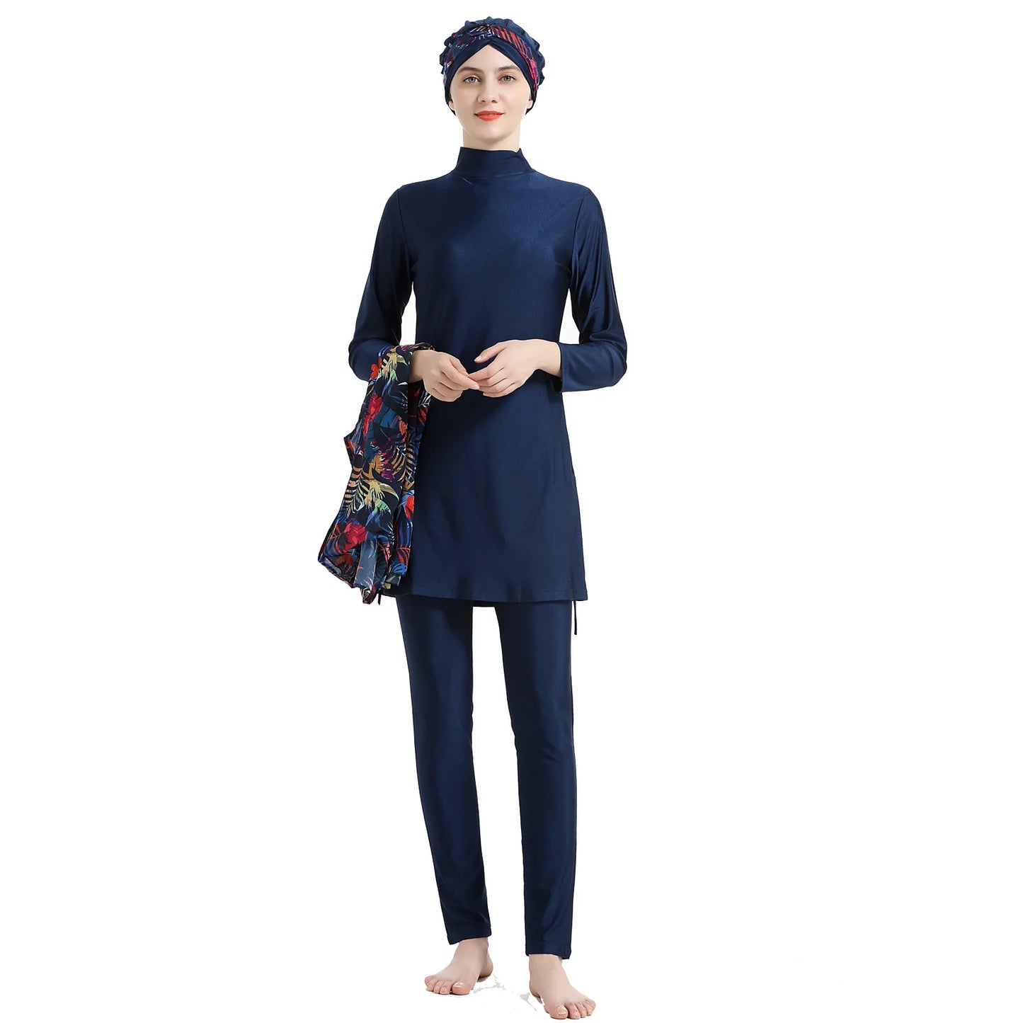Modest Islamic Swimwear | Full-Sleeve 4-Piece Burkini with Hijab Rabia