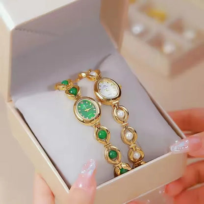 Luxury Watch for Women – High-Quality Fashion Pearl Bracelet Wristwatch, Elegant Gift for Ladies Marion