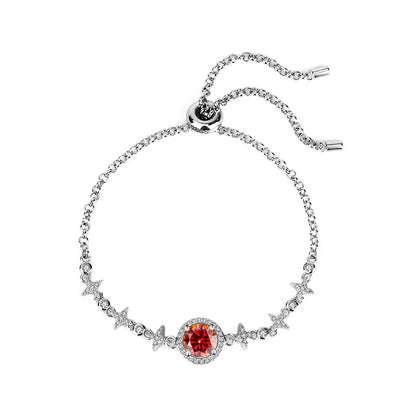 Fine Jewelry: 925 Sterling Silver Moissanite Bracelet with Bowknot Design Althea