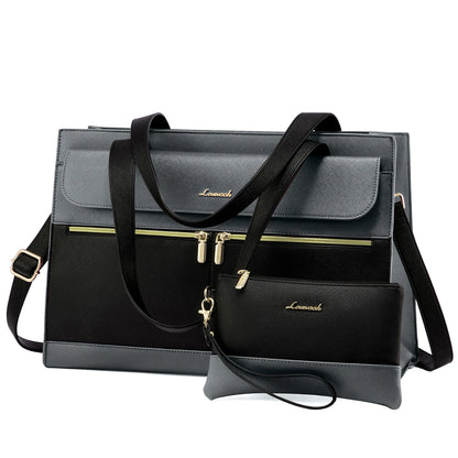 LOVEVOOK 2-Piece Laptop Tote & Shoulder Bag Set | 15.6-inch Women’s Briefcase