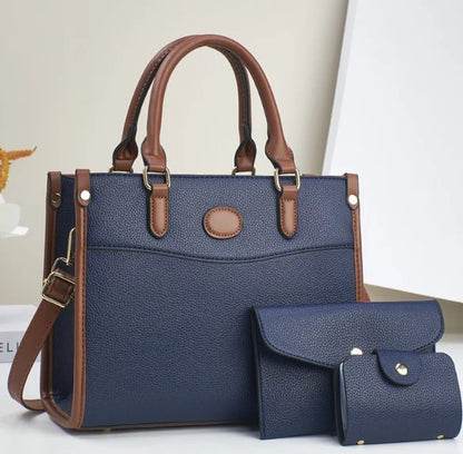 Women's 2-in-1 Designer Tote Bag – Stylish Handbag with Zipper Closure & Polyester Lining for All Seasons