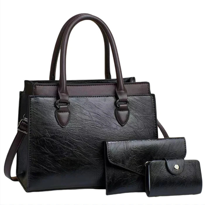 Three-Piece Women’s Luxury Handbag Set – High-Capacity Fashion Tote, Messenger Bag, and Handbag Irene