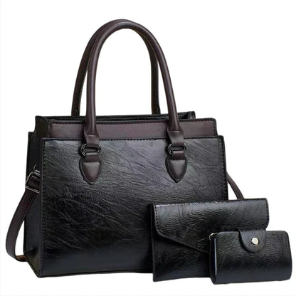 Three-Piece Women’s Luxury Handbag Set – High-Capacity Fashion Tote, Messenger Bag, and Handbag Irene