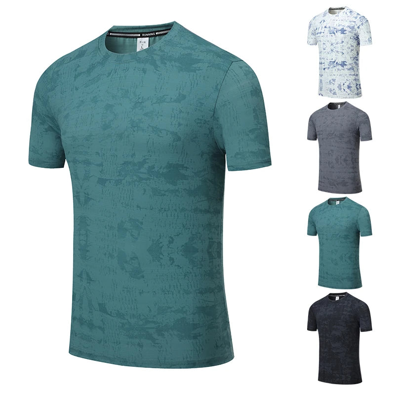 Men's Activewear T-Shirt – Printed Stretchy Sports & Casual Tee
