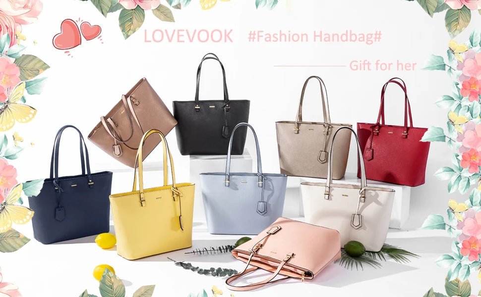 LOVEVOOK 2023 Designer Women’s Tote Bag Set – Fashion PU Leather Handbags, Luxury Crossbody Bags & Purses Marivic