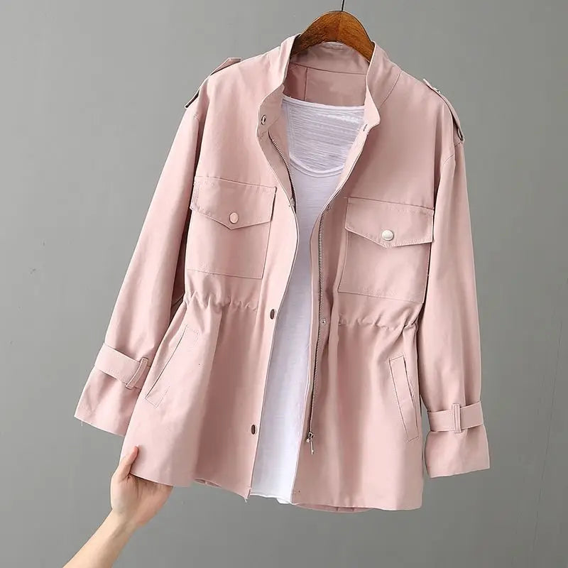 Spring Korean‑Style Women’s Jacket – Loose Fit, Slimming Waist, Long‑Sleeved Fashion Design Jodie