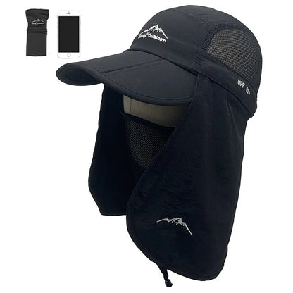 Foldable Waterproof UV Protection Visor Hat – Quick-Dry Baseball Cap with 360° Sun Shield for Men & Women, Fishing & Hiking Ross