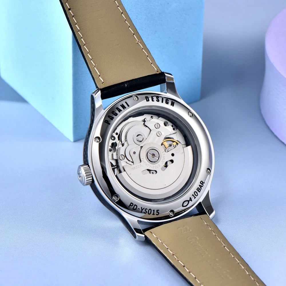 PAGANI DESIGN YS015 Men's Mechanical Tourbillon Watch - NH39 Movement, Sapphire Glass, 100M Waterproof, Luxury Timepiece