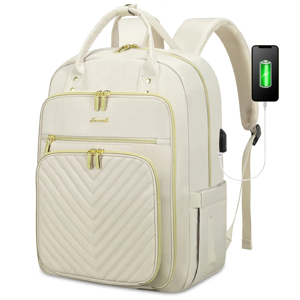 Women's 15.6-Inch Laptop Backpack - Stylish Work, Travel, and School Bag | Large Casual Sports & Business Backpack Selin