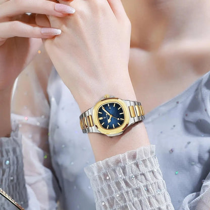 POEDAGAR 789 Ladies Luxury Watch – High-Quality Square Stainless Steel Waterproof Quartz Women's Fashion Business Watch Charlize