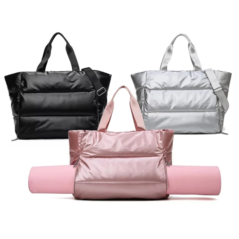 Tote Bag - Puffer Bags for Women | Stylish Handbags for Ladies | Yoga Mat Waterproof Purses Hershey
