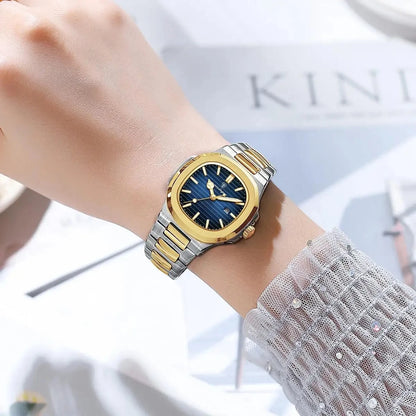 POEDAGAR 789 Ladies Luxury Watch – High-Quality Square Stainless Steel Waterproof Quartz Women's Fashion Business Watch Charlize