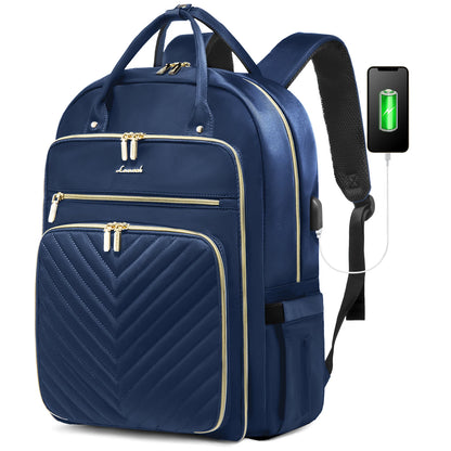 Women's 15.6-Inch Laptop Backpack - Stylish Work, Travel, and School Bag | Large Casual Sports & Business Backpack Selin