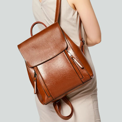 Women’s Vintage Leather Backpack – Fashionable 2021 Genuine Cowhide School Bag & Ladies Everyday Bag Maine