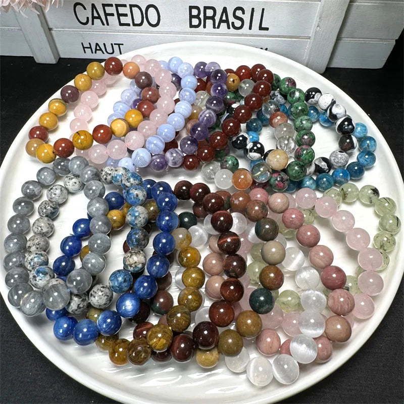 10MM Rose Quartz Healing Crystal Gemstone Beaded Stretch Bracelet – Energy, Love & Perfect Gift