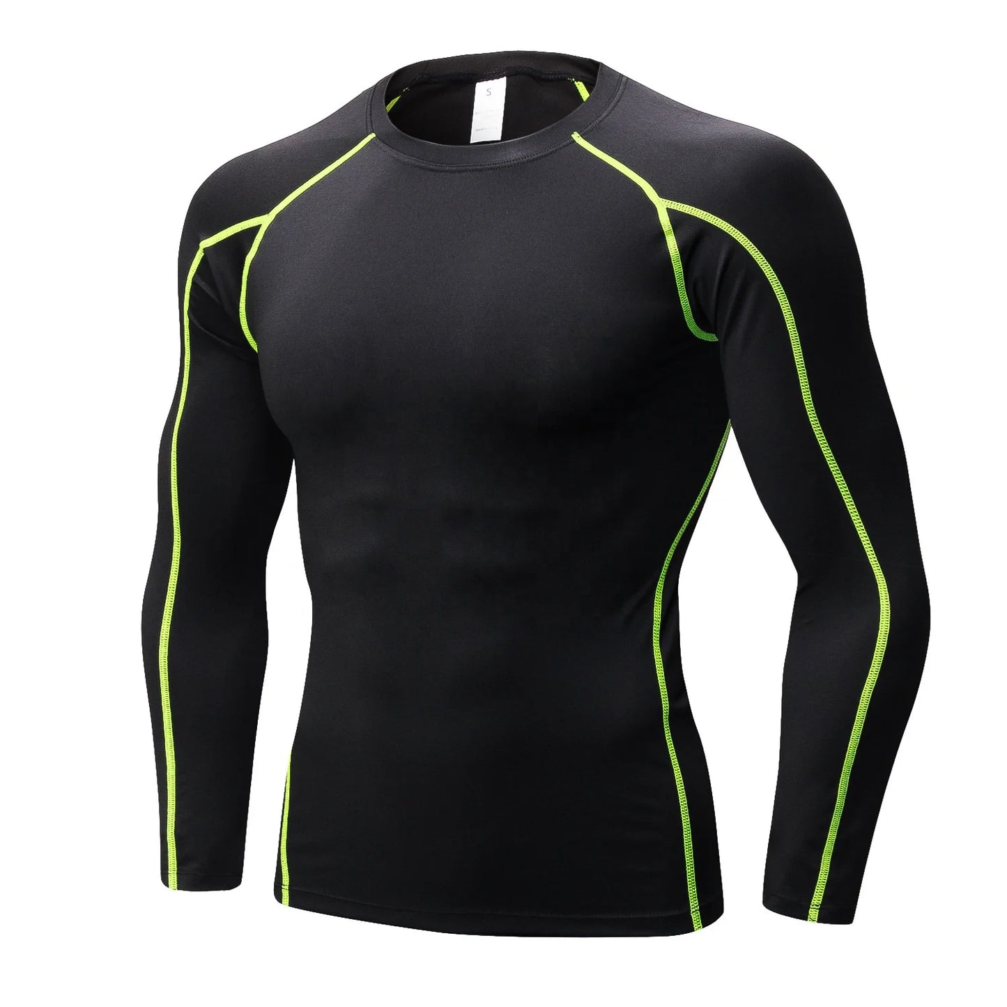 Men’s Long‑Sleeve Compression Shirt – Polyester Spandex Performance Athletic Top Renan