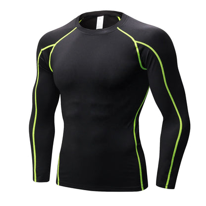 Men’s Long‑Sleeve Compression Shirt – Polyester Spandex Performance Athletic Top Renan