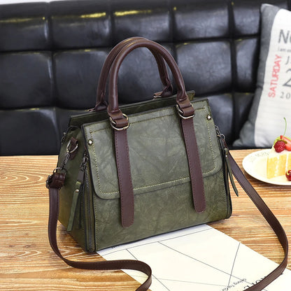 Luxury PU Leather Tote Bag for Women – Vintage-Style Handbag and Fall Crossbody Bag