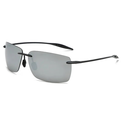Ultra-Light Frameless TR90 Polarized Sunglasses for Men - UV400 Protection, Outdoor Driving & Fishing Mortimer