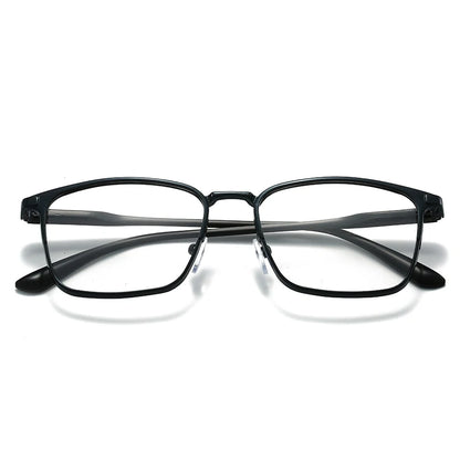 Metal Squared Frame Photochromic Polarized Lens Unisex Men Women Glass Frame