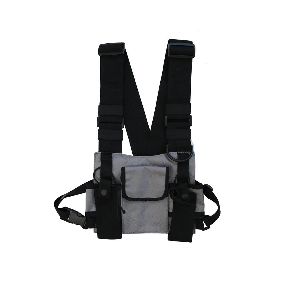 Unisex Hip-Hop Tactical Chest Bag – Streetwear Shoulder Vest Bag with Multifunctional Pockets for Outdoor, Waist, and Everyday Use Felix