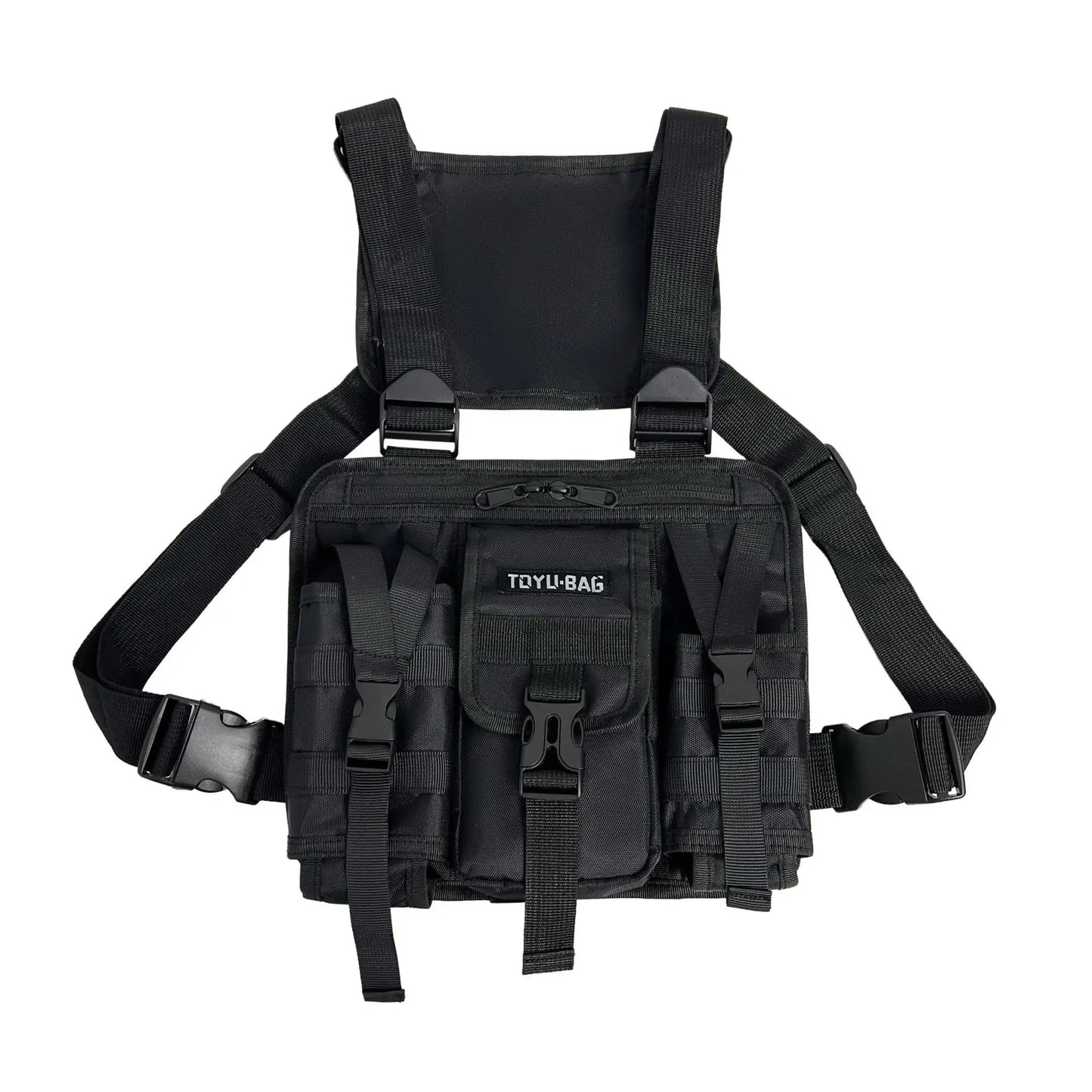 Streetwear Molle Shoulder Vest Bag – Lightweight Adjustable Oxford Cloth Chest Bag with Multiple Pockets for Outdoor Camping, Hiking, and Everyday Use Fabien