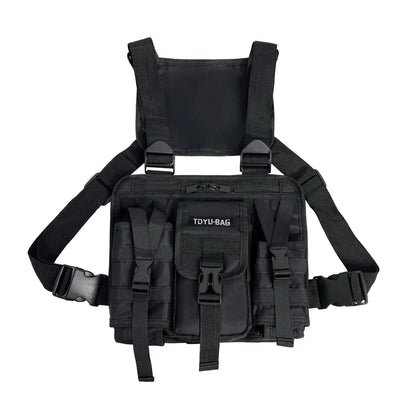 Streetwear Molle Shoulder Vest Bag – Lightweight Adjustable Oxford Cloth Chest Bag with Multiple Pockets for Outdoor Camping, Hiking, and Everyday Use Fabien
