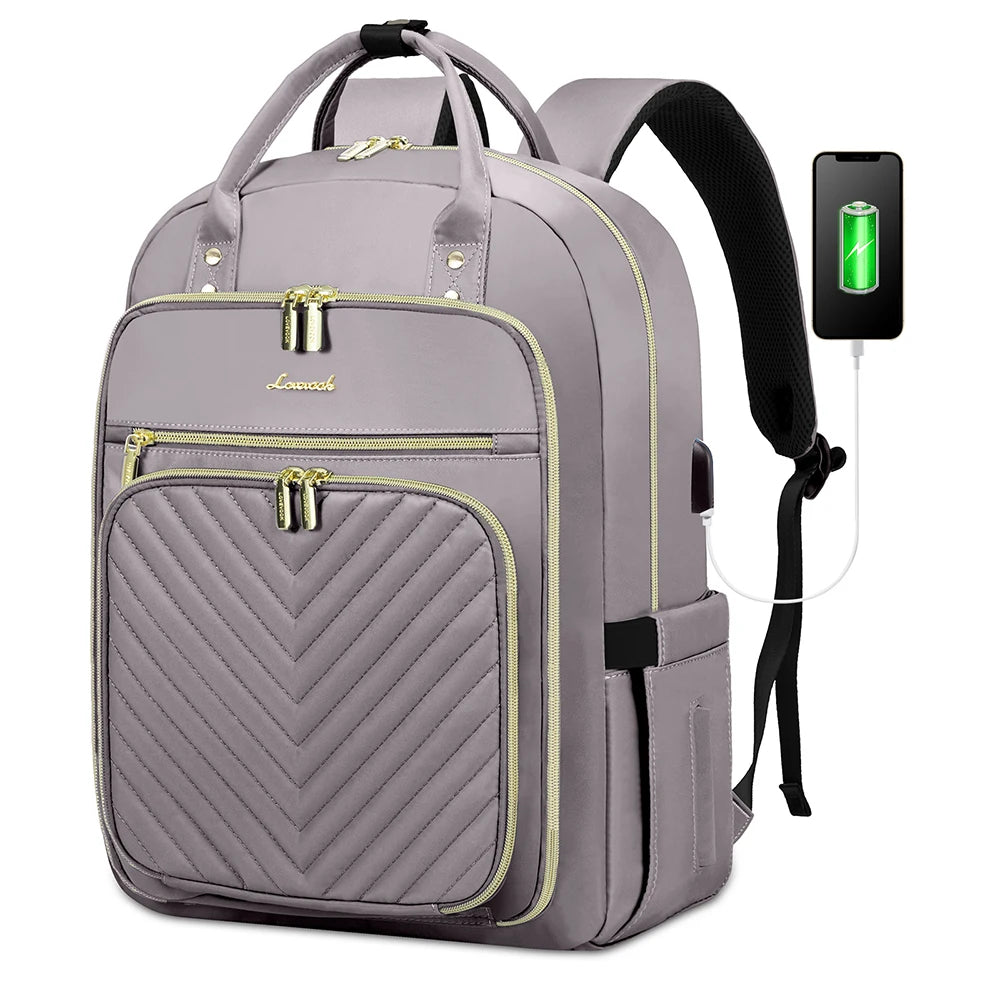Women's 15.6-Inch Laptop Backpack - Stylish Work, Travel, and School Bag | Large Casual Sports & Business Backpack Selin