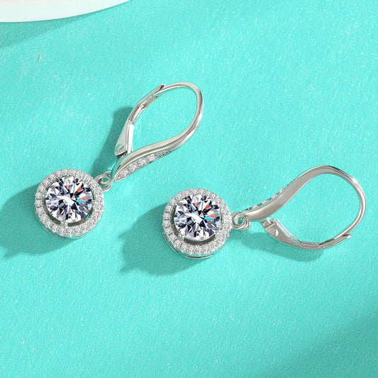 S925 Silver Moissanite Earrings | Elegant Wedding, Travel, and Daily Wear Jewelry Gift Aria