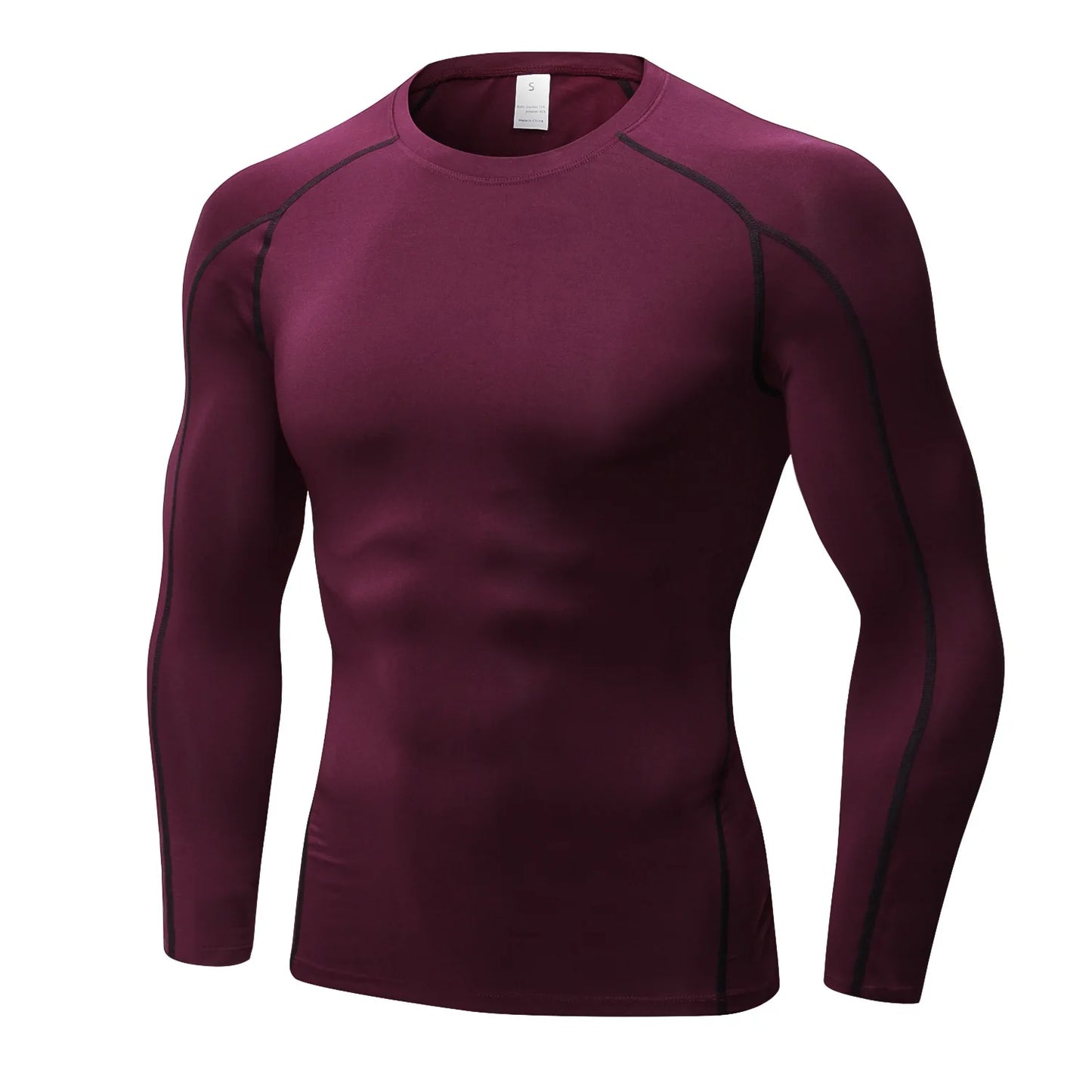 Men’s Long‑Sleeve Compression Shirt – Polyester Spandex Performance Athletic Top Renan