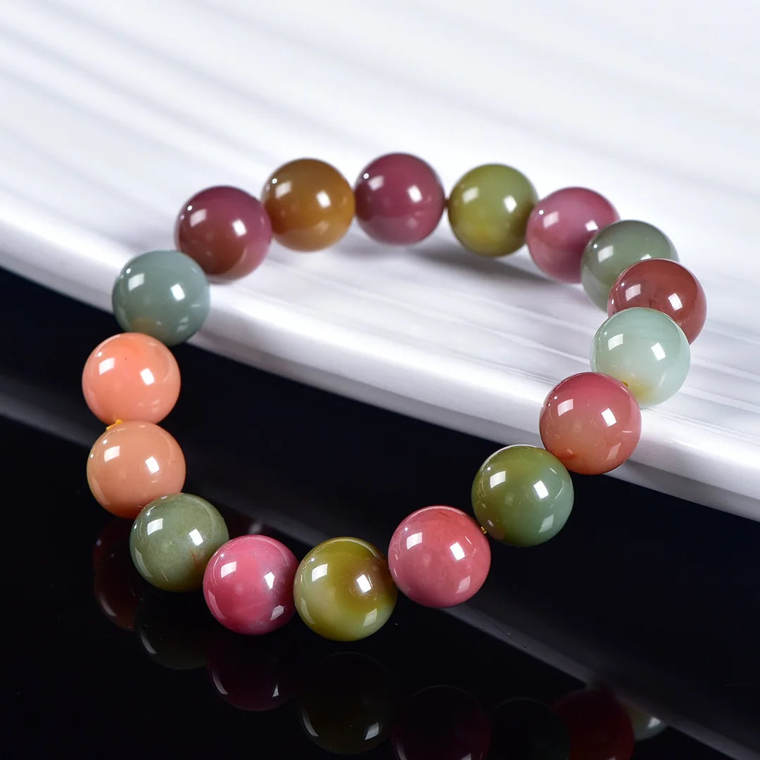 Yanyuan Agate Bracelet – Multi-Circle Southern Red Beads in Candy Colors | Old Village Head Design
