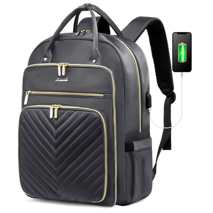 Women's 15.6-Inch Laptop Backpack - Stylish Work, Travel, and School Bag | Large Casual Sports & Business Backpack Selin
