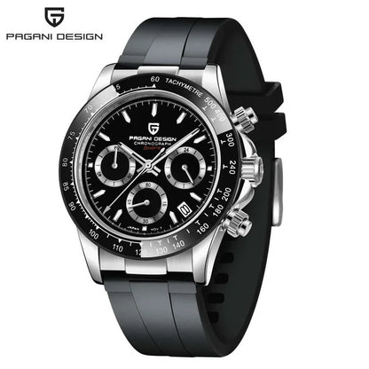 PAGANI DESIGN 1664 – Men's Luxury Quartz Chronograph Watch, Waterproof Business Sport Wristwatch with Date Function