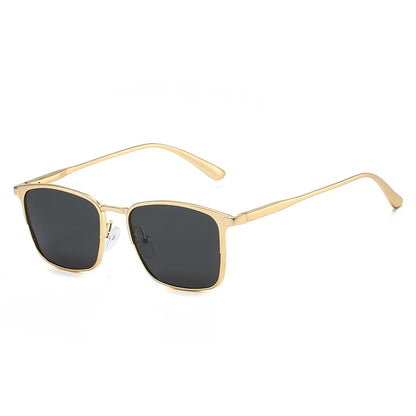 Metal Squared Frame Photochromic Polarized Lens Unisex Men Women Glass Frame