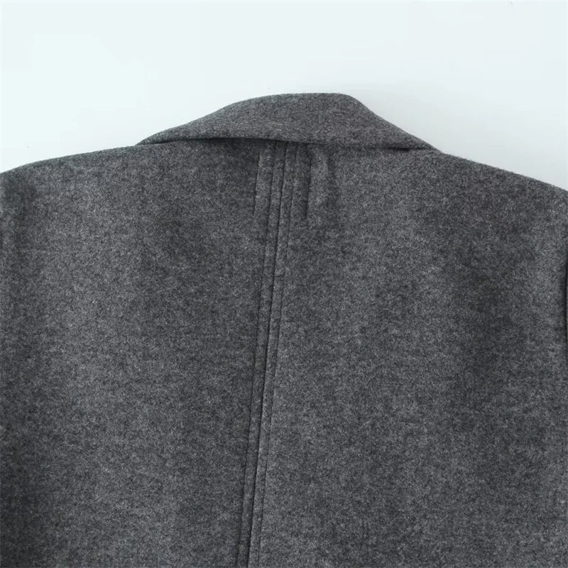 Women's Mid-Length Lapel Coat - Autumn & Winter Loose Button Jacket Ursula
