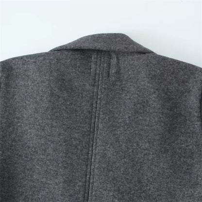 Women's Mid-Length Lapel Coat - Autumn & Winter Loose Button Jacket Ursula