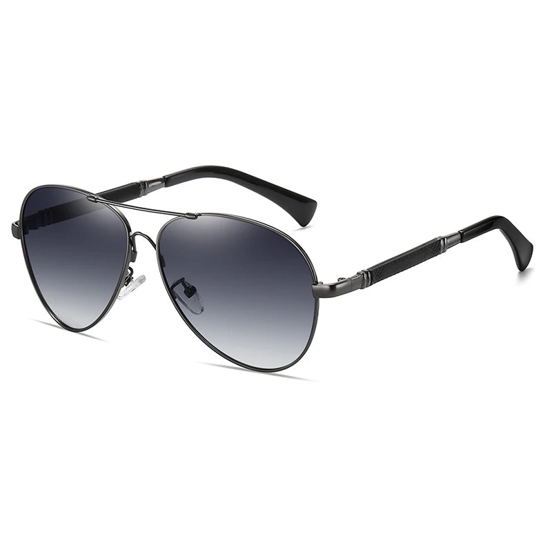 Luxury Pilot Polarized Night Vision Glasses – Memory Metal Photochromic Sunglasses for Men & Women | Driving Eyewear Edison