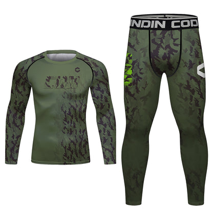 Cody Lundin Men’s MMA Training Set – Jiu Jitsu Rashguard T‑Shirt & Pants with Muay Thai Shorts