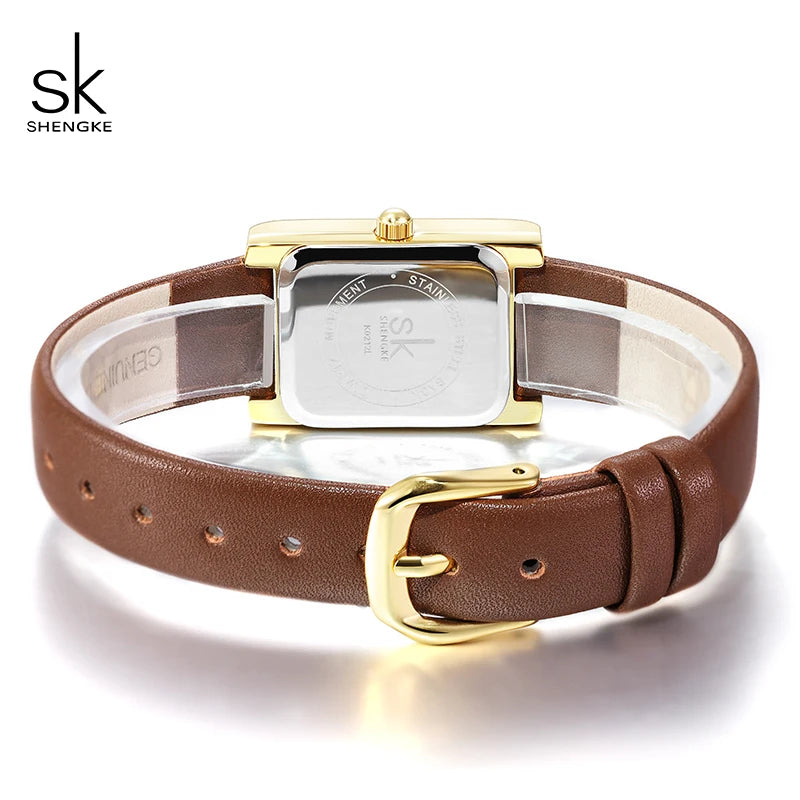 SK Fashion Ladies' Genuine Leather Watch - Luxury Waterproof Women's Watch for Business & Casual Wear Veronica