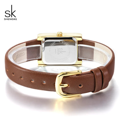 SK Fashion Ladies' Genuine Leather Watch - Luxury Waterproof Women's Watch for Business & Casual Wear Veronica